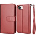 thumbnail image 6 of For Apple iphone 16e Case Wallet with Credit Card Holder for Women Men, Flip PU Leather Wallet Phone Case for iphone 16e 2025, Tekcoo Detachable Magnetic Kickstand Cover with Wrist Strap, Wine Red, 6 of 7