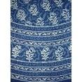 thumbnail image 2 of Block Print Round Cotton Tablecloth 72" Indigo Blue, 2 of 2