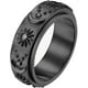 thumbnail image 1 of Anillo giratorio de acero inoxidable para la ansiedad Anillos antiestrés para aliviar el estrés Anillo de ansiedad Sol Luna Estrellas Promesa Tamaño del anillo de compromiso (Negro, 8#) Sincero necesidades diarias, 1 of 4