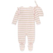 Burt's Bees Baby Organic Cotton Baby Girl Jumpsuit & Knot Top Hat Set, Sizes Newborn-6/9 Months