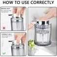 thumbnail image 6 of CERBIOR Bathroom Accessories Set, 4 Pcs Glass Bathroom Accessories Sets Complete w/Soap Dispenser, Soap Dish ,Toothbrush Holder,Tumbler, Bathroom Decor, Gift for Home Apartment, Silver Grey, 6 of 9