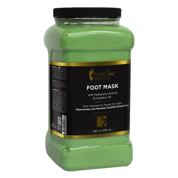 Foot Spa - Mascarilla en crema para pies 128 Oz con aceite de menta y eucalipto - Masaje de pedicura para pies cansados ??y cuerpo hidratante piel fresca - Infundido con ácido hialurónico aminoácidos