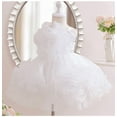 thumbnail image 4 of ZACPNCV Girl Flower Dress Flower Design Princess Wedding Dress for Toddler and Baby Girl White 12 Months, 4 of 6