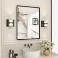 thumbnail image 3 of 22"X30" Black Rectangle Bathroom Mirror with Matte Aluminum Frame, Easy Install, 3 of 5