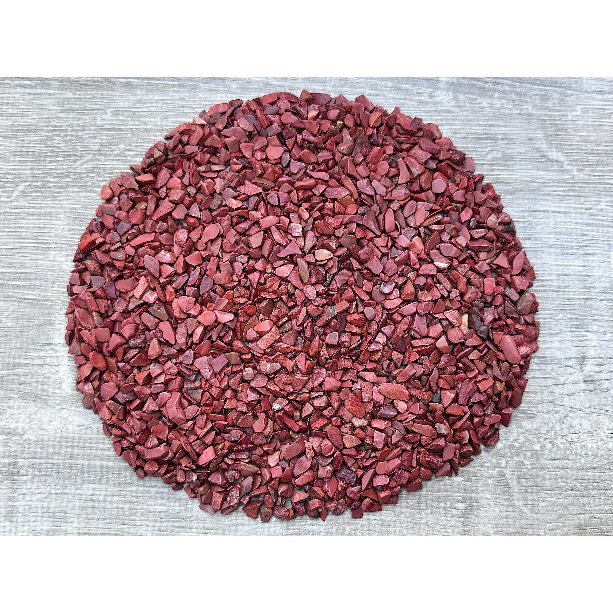 WHOLESALE Natural Semi Tumbled Red Jasper Gemstone Chips, Crushed Mini Crystals, Undrilled (Red Jasper, 0.25 Pound)