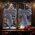 thumbnail image 4 of Elegant Buffalo Plaid Wreath Bow, 13.78'' x 9.84" Large Xmas Bow Ribbon for Wreath, Tree Topper, Door & Wall, Holiday Party Indoor Outdoor Decorations, 4 of 5
