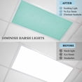 thumbnail image 4 of Turquoise Burlap Texture Fluorescent Light Covers, Farmhouse Vintage Aqua Magnetic Light Covers for Ceiling Lights, Fluorescent Ceiling Shade Filters for Classroom Bedroom Office 4x2Ft x 3PCS, 4 of 8