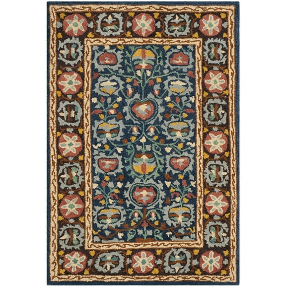 SAFAVIEH Roslyn ROS545A Handmade Blue / Multi Rug