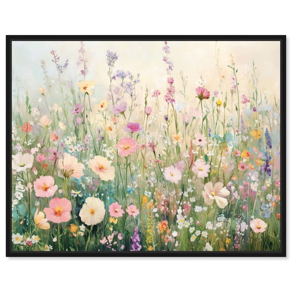 Soft Focus Flora I Canvas Print Farmhouse Art by Art Remedy, Black Frame, 20 x 16