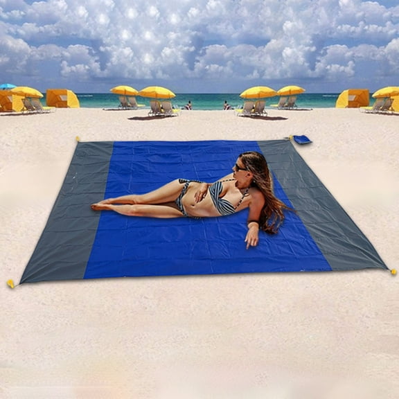 Outdoor Waterproof Mat | Polyester Nylon Camping Blanket | Liquid-Resistant Easy-Clean Picnic Ground Cover | Durable Non-Slip | Blue Green Army Green | 210x200cm