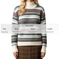 thumbnail image 2 of LUVDA Women's Striped Knit Sweaters Long Sleeve Turtleneck Pullover Casual for Fall Winter, 2 of 7