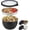Black, variant on Rorence Stainless Steel Salad Bowl Kit, 96oz Mixing Bowl with Airtight Lid & Non-Slip Base, Green