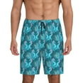 thumbnail image 2 of Picia Seahorse Pajama Shorts for Men, Men's Pajama Bottoms, Sleepwear,Short Pajama Pants-XX-Large, 2 of 9