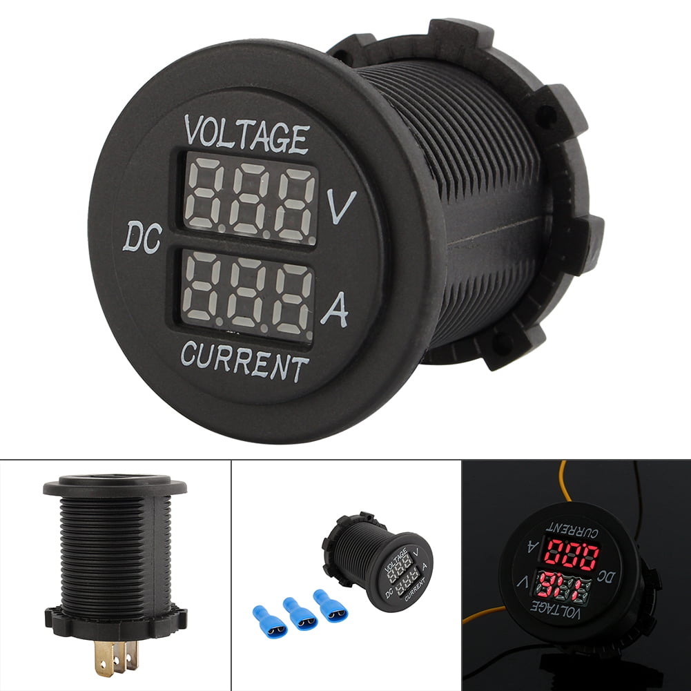 DC 12V/24V Dual LED Digital Volt Meter Ammeter Voltage Voltmeter Car Motorcycle 
