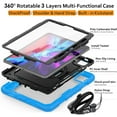 thumbnail image 3 of DuraSafe Cases iPad PRO 12.9 3 4 5 6 [ iPad Pro 12.9 6th 2022 5th 2021 4th 2020 3rd 2018 ] A2436 A2764 A2437 A2378 A2461 A2379 A1876 A2014 A1895 A2229 A2069 A2232 Kick Stand Rugged Case - Sky Blue, 3 of 7