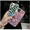 thumbnail image 5 of Compatible with iPhone 14 Pro Max Bling Diamond Case for Women Girls Girly Glitter Shiny 3D Crystal Rhinestone Case Fashion Luxury Double Color Sparkly Gemstone Soft TPU Cover, 5 of 5