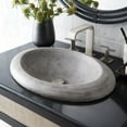 thumbnail image 2 of Native Trails Nsl2115 Nativestone 21" Oval Concrete Drop In Bathroom Sink - Pearl, 2 of 5