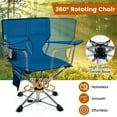 thumbnail image 5 of Spaco 360° Swivel Hunting Chair Portable Foldable Hunting Chair with Mesh Cup Holder and Storage Pockets, Outdoor Lounge Chair, Camping Furniture-Blue, 5 of 11