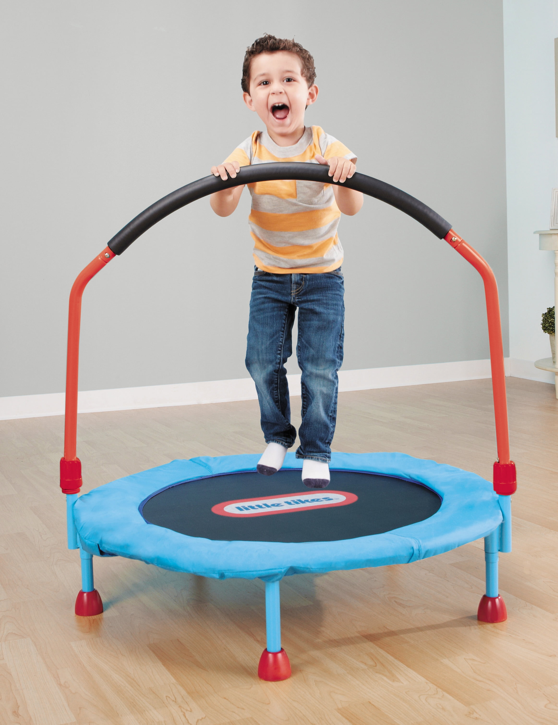 Trampoline Little Tikes Easy Store 3Foot Hand Rail Outdoor Indoor Blue