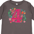 thumbnail image 4 of Inktastic 4th Birthday Party Photo Number 4 Girls Long Sleeve Toddler T-Shirt, 4 of 5