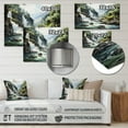 thumbnail image 4 of Designart "Cascading Dreams along the Columbia River" Landscapes Metal Wall Art, 4 of 5