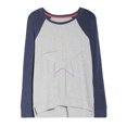 thumbnail image 5 of Women Five-pointed Star Print Colorblock Crew Neck Long Sleeve Shirt, 5 of 5