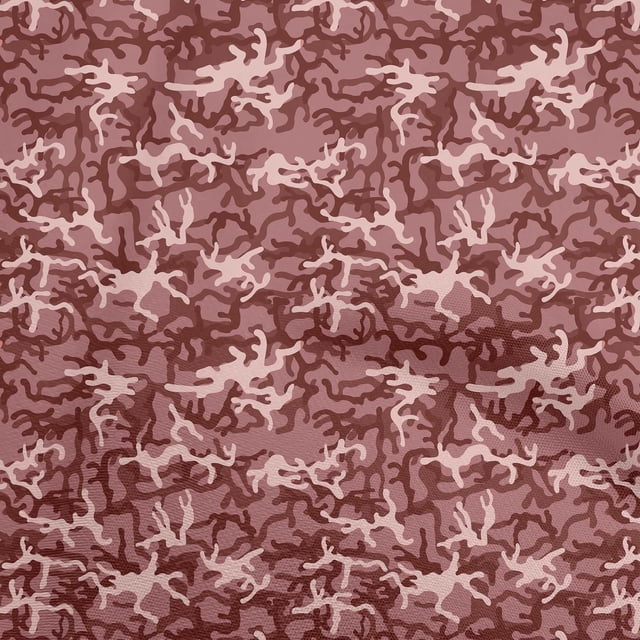 oneOone Polyester Lycra Red Fabric Camouflage Sewing Material Print Fabric By The Yard 56 Inch Wide