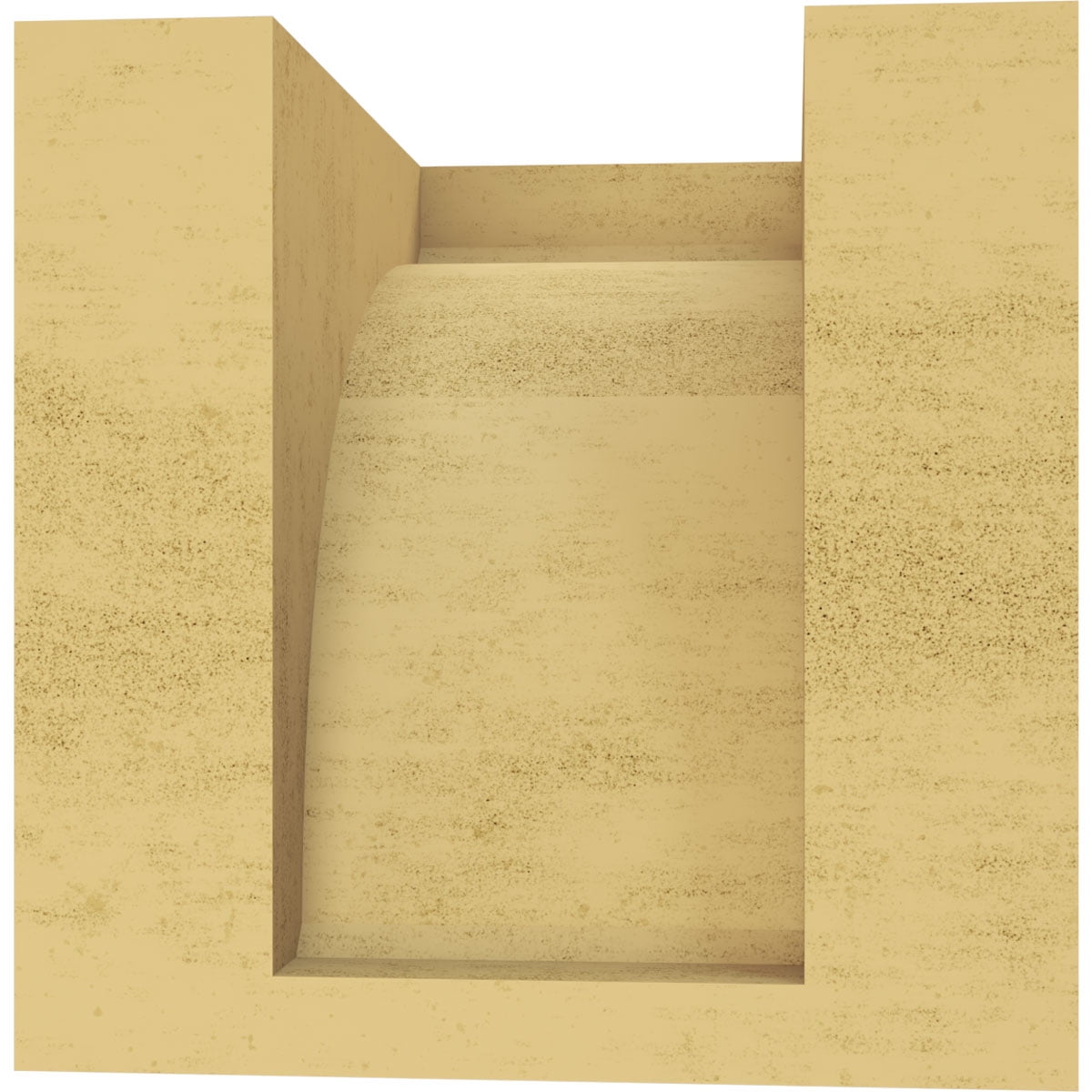 4"W x 4"D x 4"H Wide Legacy Rough Cedar Woodgrain TimberThane Corbel, Primed Tan