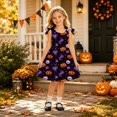 thumbnail image 2 of WhouRiu Girls Halloween Graphic Dresses Sleeveless Crew Neck A Line Dress Kids Comfortable Cute Party Sundress,7-8 Years, 2 of 5
