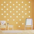 thumbnail image 3 of 125 Pcs/Swiss Cross Black Plus Sign Wall Decals 2 Inch- Removable Wall Decals for Kids Room Decoration + Vinyl Decor by Bugybagy (Matte Black) (White), 3 of 6
