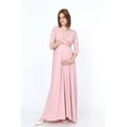 thumbnail image 3 of LVMA5215 - Women's Wraped Ruched Maternity Dress, 3 of 28