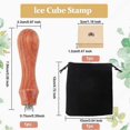 thumbnail image 2 of Ice Stamp Letter H Ice Cube Stamp 1.2" Brass Ice Branding Stamp Ice Stamp Cocktail Wooden Seal Stamp Bar Stamps for Cocktail and Whisky Mojito Drinks, 2 of 5