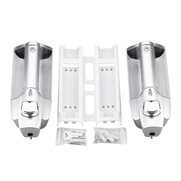 Dispensador De Montado En La Pared, Bomba De Líquido Transparente De 350 Ml, Dispensador De Champú Clásico Con Botón De Fácil Presión Para Loción, , Hotel, Oficina,