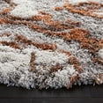 thumbnail image 3 of SAFAVIEH Horizon Konstantinos Abstract Shag Area Rug, Grey/Rust, 5' x 5' Round, 3 of 8