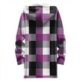 thumbnail image 4 of Enjoytime Womens Coats Plaid Printed Long Sleeve Hooded Zip Up Jacket Fall Winter Fashion Warm Casual Outerwear, 4 of 6