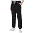 thumbnail image 1 of sertiohcv Boys' Casual Solid Color Drawstring With Pockets Drawstring Children's Trousers Pants Yellow Size for 5-6 Years, 1 of 6