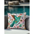 thumbnail image 4 of 1 Pack Outdoor Pillows Waterproof, Birds Flowers Indoor/Outdoor Throw Pillows with Inserts, Cartoon Sunny Colorful Botanical Floral Decorative Pillow for Patio Furniture Chairs Couch, 4 of 8