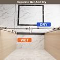 thumbnail image 6 of Leumius 56-60"W x 76" H Frameless Single Sliding Shower Door, 1/4" Clear Tempered Glass, Stainless Steel Handle Shower Door,Matte Black, 6 of 8