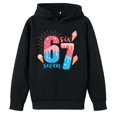 thumbnail image 4 of 67 Hoodie Kids Boys Fashion 67 Ice Cream Graphic Hoodies Long Sleeve Loose Cartoon Outfits Oversized Funny Six Seven Hooded Pullover Tops Sweatshirt Fall Winter, 4 of 5