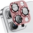 thumbnail image 1 of [2 Pack] iPhone 14 Pro/iPhone 14 Pro Max Camera Lens Protector, Anti Scrach HD Tempered Glass Camera Protector Cover, Aluminum Alloy Whole Lens Film for iPhone 14 Pro & iPhone 14 Pro Max,Pink, 1 of 5