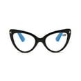 thumbnail image 4 of Fashion Black Thick Oversized Cat Eye Reading Glasses 3.00 for Women, Classic Anti-blue Light Readers Presbyopic Glasses +3.00 Strength, 4 of 7