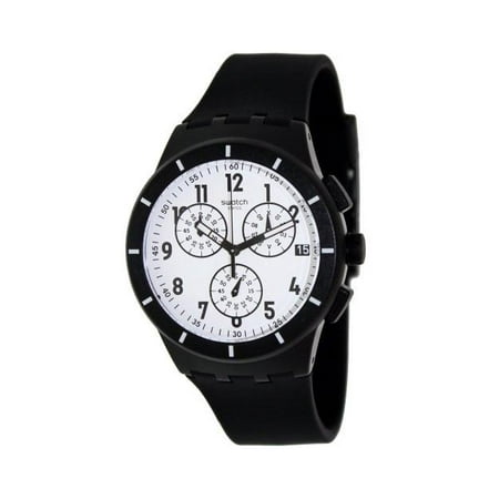 Swatch Men's Originals SUSB401 Black Rubber Swiss Quartz Watch