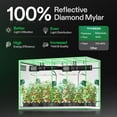 thumbnail image 3 of VIVOSUN S105 10x5 Grow Tent, 120"x60"x80" High Reflective Mylar with Observation Window and Floor Tray for Hydroponics Indoor Plant for VSF6450, 3 of 9