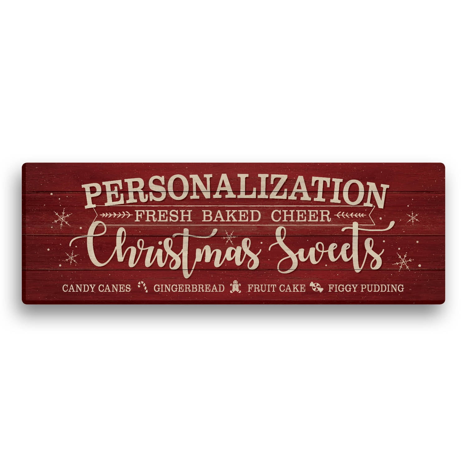 Personalized Christmas Sweets Canvas Print