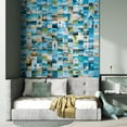 thumbnail image 2 of Idea4wall 4pcs Dynamic Blue and Turquoise Beach Vivid Oceanic and Tropical Scenes Wall Murals, Removable Self-Adhesive Stick Wallpaper Large Wall Stickers for Home Decorative, 96"x96", 2 of 5