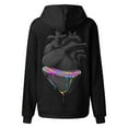 thumbnail image 4 of VEKDONE Fashion Print Hoodie Sweatshirts for Women 2025 Clearance Sale Fall Long Sleeve Drawstring Hooded Pullover Teen Girl Loose Fit Outwear Y2K Blouse Black XXL, 4 of 4