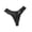 Black, variant on Women’s V Shaped Lace Banding Thong Briefs Soft Stretchy Fabric Delicate Detail Solid Color For Daily Wear And Relaxed Casual Occasion