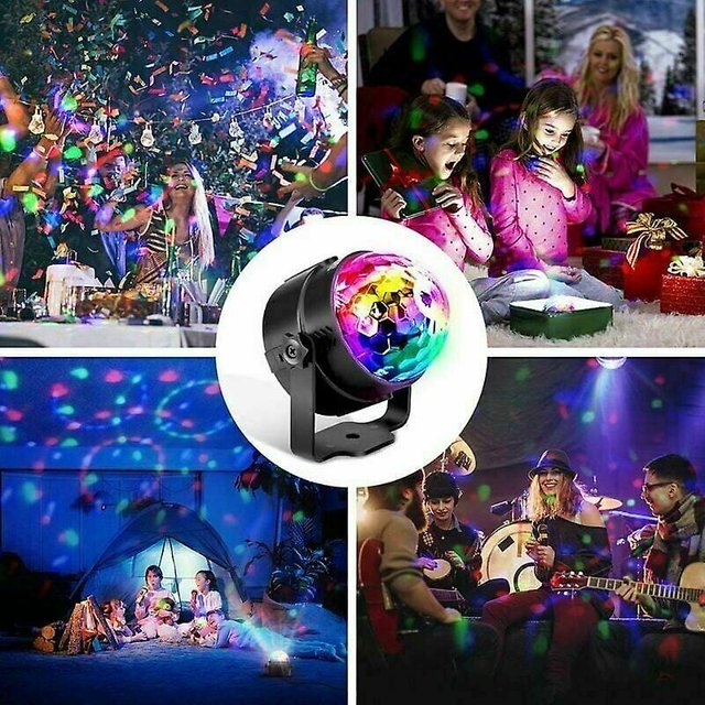 Iluminación del coche: bola de discoteca activada por voz, bola de discoteca de 7 colores, 8,5*9,5 cm