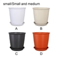 thumbnail image 3 of Wosthever Maceta para suelo, balde, balcón, jardín, agujeros de drenaje, maceta, contenedor suculento, accesorio de jardinería Jardín y Patio Blanco/Bandeja 18 cm * 13 cm * 10 cm, 3 of 6
