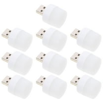 WEUVEB Usb Atmosphere Lights for Car White Plastic 10Pcs 1.4X0.8X0.8In